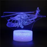3D Cute Plane Series Night Light LED Lamps Seven Colors Touch Lamps With Remote Control