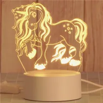 3D Teady Bear Unicorn Rabbit Bedroom Night Light