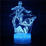 Avengers 3D Night Light LED Lamps Seven Colors Touch LED With Remote Control