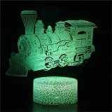 3D Cute Car Train Series Night Light LED Lamps Seven Colors Touch Lamps With Remote Control