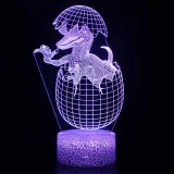 3D Dinosaur Series Night Light LED Lamps Seven Colors Touch Lamps With Remote Control