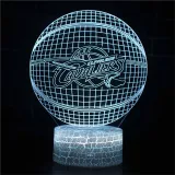 3D NBA Basketball Series Night Light LED Lamps Seven Colors Touch Lamps With Remote Control