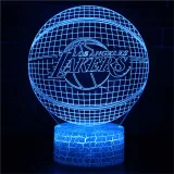 3D NBA Basketball Series Night Light LED Lamps Seven Colors Touch Lamps With Remote Control