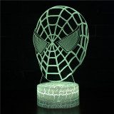 Spiderman 3D Night Light LED Lamps Seven Colors Touch LED With Remote Control