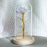 LED Eternal Flower Glass Cover Rose Gold Foil Gifts