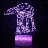 3D Game Star Wars Night Light Seven Colors Touch LED With Remote Control