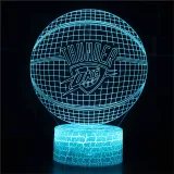 3D NBA Basketball Series Night Light LED Lamps Seven Colors Touch Lamps With Remote Control