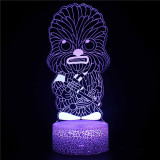 Star Wars 3D Night Light LED Lamps Seven Colors Touch LED With Remote Control