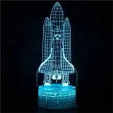 3D Cute Plane Series Night Light LED Lamps Seven Colors Touch Lamps With Remote Control