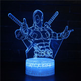 3D Marvel Avengers Captain America Series Night Light LED Lamps Seven Colors Touch Lamps With Remote Control