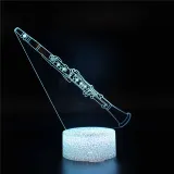 3D Musical Instrument Series Night Light Seven Colors Touch LED Lamps With Remote Control