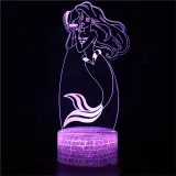 3D Mermaids Series Night Light LED Lamps Seven Colors Touch Lamps With Remote Control