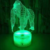 3D Orangutans Night Light LED Lamps 16 Colors Touch Lamps With Remote Control