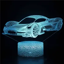 3D Cute Car Series Night Light LED Lamps Seven Colors Touch Lamps With Remote Control