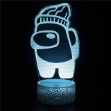 3D Game Among Us Night Light Seven Colors Touch LED Lamps With Remote Control