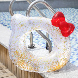 Toddler Kids Pool Floats Inflated Swimming Rings Sequins Rabbit Swimming Circle
