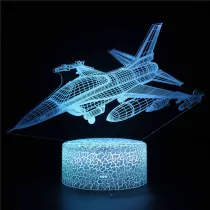 3D Cute Plane Series Night Light LED Lamps Seven Colors Touch Lamps With Remote Control