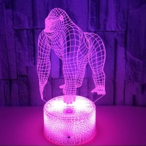 3D Orangutans Night Light LED Lamps 16 Colors Touch Lamps With Remote Control