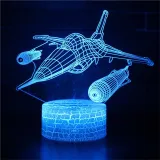 3D Cute Plane Series Night Light LED Lamps Seven Colors Touch Lamps With Remote Control
