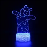 3D Cute Heart Bears Series Night Light LED Lamps Seven Colors Touch Lamps With Remote Control