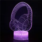 3D Musical Instrument Series Night Light Seven Colors Touch LED Lamps With Remote Control