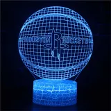 3D NBA Basketball Series Night Light LED Lamps Seven Colors Touch Lamps With Remote Control
