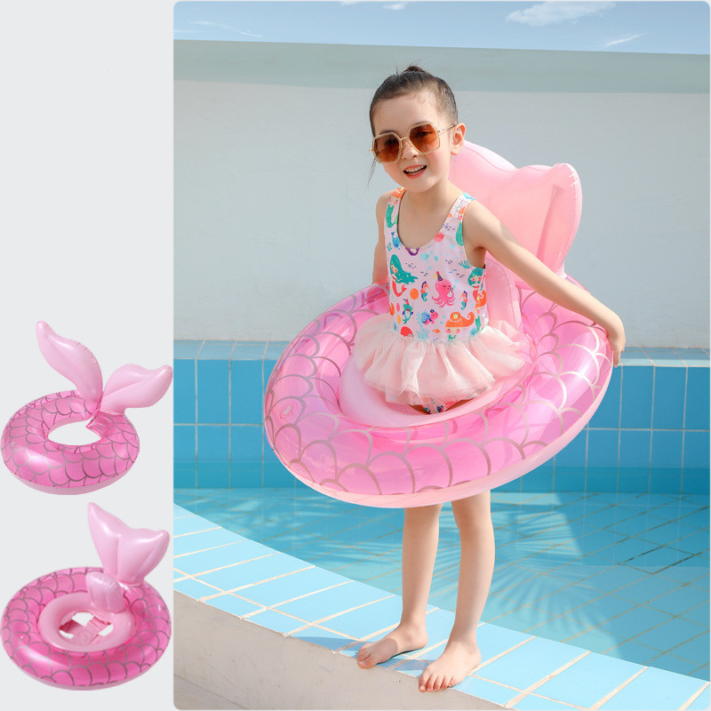 Toddler Kids Pool Floats Inflated Swimming Rings Mermaid Swimming Circle