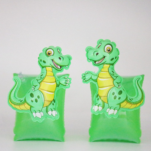 Toddler Kids Float Inflatable Green Crocodile Arm Rings For Swimming