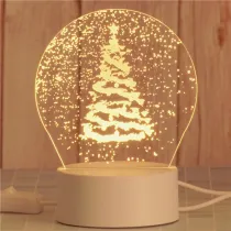 3D Merry Christmas Santa Claus Bedroom Night Light