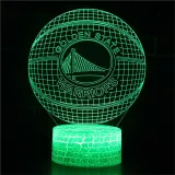 3D NBA Basketball Series Night Light LED Lamps Seven Colors Touch Lamps With Remote Control
