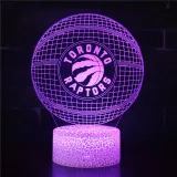 3D NBA Basketball Series Night Light LED Lamps Seven Colors Touch Lamps With Remote Control