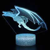 3D Dinosaur Series Night Light LED Lamps Seven Colors Touch Lamps With Remote Control