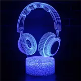 3D Musical Instrument Series Night Light Seven Colors Touch LED Lamps With Remote Control
