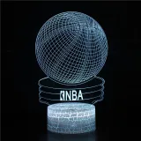 3D NBA Basketball Series Night Light LED Lamps Seven Colors Touch Lamps With Remote Control