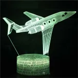 3D Cute Plane Series Night Light LED Lamps Seven Colors Touch Lamps With Remote Control
