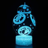 3D Game Star Wars Night Light Seven Colors Touch LED With Remote Control