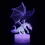 3D Dinosaur Series Night Light LED Lamps Seven Colors Touch Lamps With Remote Control
