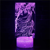 3D Valentine's Day Series Night Light Lamps Seven Colors Touch LED With Remote Control