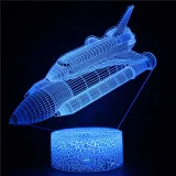 3D Cute Plane Series Night Light LED Lamps Seven Colors Touch Lamps With Remote Control