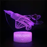 3D Cute Plane Series Night Light LED Lamps Seven Colors Touch Lamps With Remote Control