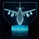 3D Cute Plane Series Night Light LED Lamps Seven Colors Touch Lamps With Remote Control