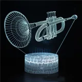 3D Musical Instrument Series Night Light Seven Colors Touch LED Lamps With Remote Control