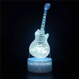 3D Guitar Violin Music Series Night Light LED Lamps Seven Colors Touch Lamps With Remote Control