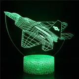 3D Cute Plane Series Night Light LED Lamps Seven Colors Touch Lamps With Remote Control
