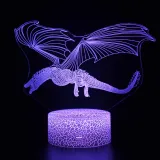 3D Dinosaur Series Night Light LED Lamps Seven Colors Touch Lamps With Remote Control