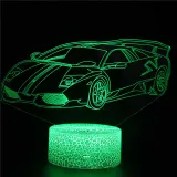3D Cute Car Series Night Light LED Lamps Seven Colors Touch Lamps With Remote Control