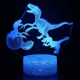 3D Dinosaur Series Night Light LED Lamps Seven Colors Touch Lamps With Remote Control