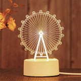 3D Castle Ferris Wheel USB Bedroom Night Light