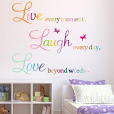 Love Slogan Door Room Waterproof Decorative Wall Stickers