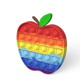 Rainbow Apple Pop It Fidget Toy Push Pop Bubble Sensory Fidget Toy Stress Relief For Kids & Adult